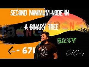 Second Minimum Node In a Binary Tree | LEETCODE - 671 | Easy solution