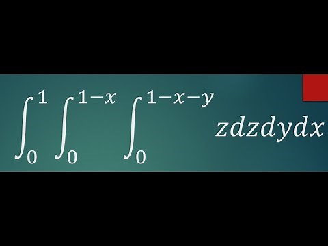 45. Integrales iteradas. (Integral triple por cambio de variable).