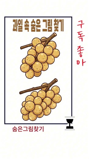 이거 다 찾으면 시력 2.0 인정? 과일 속 숨은 그림 찾기