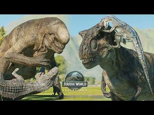 BATTLE ROYALE DINOSAURIOS DE REBIRTH contra DOMINION! Distortus contra Rexy y Giganotosaurus JWE 3