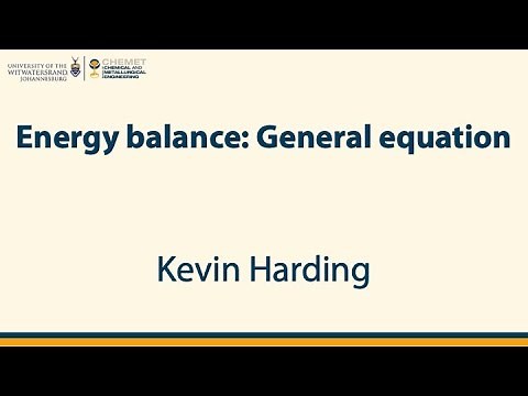 Energy Balance General equation [Lecture]