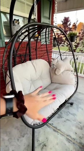 Double Hanging egg chair swing for your outdoor patio or porch