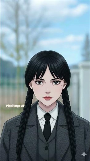 Wednesday characters in anime style🔥🕸️