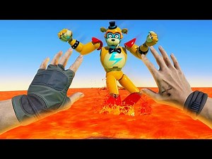 Throwing Freddy from FNAF Into LAVA - Bonelab Mods