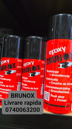 Solutie anticoroziune si grunduire, Solutie Brunox EPOXY - tratament antirugina, Inhibitor rugina Culoare: solutie limpede de culoarea chihlimbarului. In contact cu rugina, se transforma intr-un strat NEGRU Aplicare: doar pe rugina (nu face reactie cu vopseaua) Recomandare: nu introduceti pensula in recipient, se oxideaza (puneti o cantitate mai mica intrun recipient, doar cat folositi pe loc) | Vopsitorul.ro