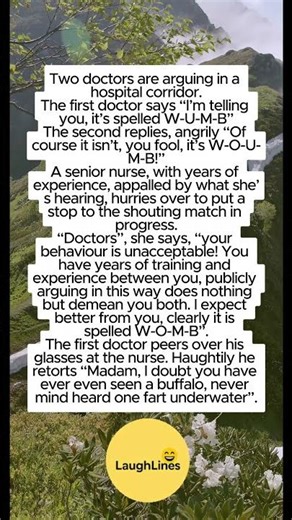 Doctors Arguing How to Spell “Womb” — The Nurse Ends It Brutally 😂 #funny #laugher #jokes #storytime