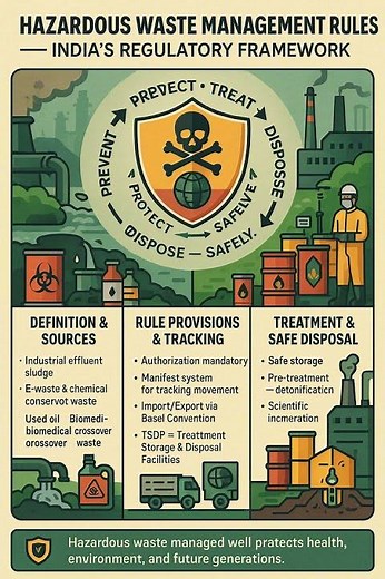 Hazardous Waste Management Rules 2016 | UPSC GS3 Environment #shorts #upsc #upscpreparation #viral
