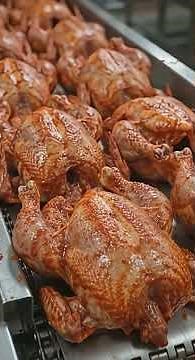 How 1000 Chickens Are Cooked Every Hour in a Giant Factory 🍗#factory #automation #viral #food