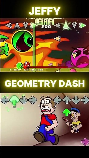 [FNF] Jeffy in Geometry Dash World - Animation #fnf #fridaynightfunkin