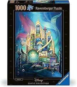 Ravensburger Disney Castle Collection: Ariel 1000 Piece Jigsaw Puzzle for Adults - 12000265 - Handcrafted Tooling, Made in Germany, Every Piece Fits Together Perfectly