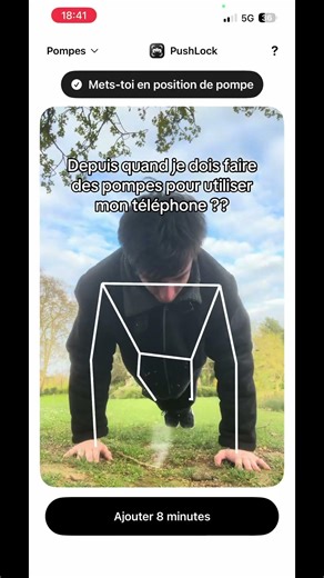 Le nom de l'app c'est PushLock