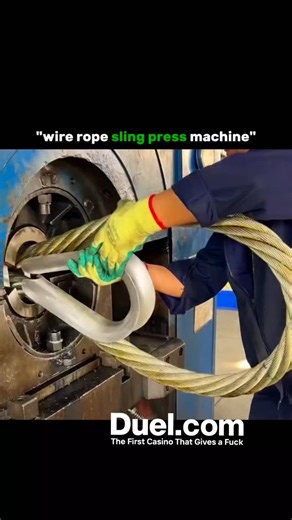 explain_eduverse_ on Instagram: ""Wire Rope Sling Press Machine" ⚙️🧵This powerful machine is used to create ultra-strong wire rope slings for heavy lifting 💪Each sling is made by pressing steel wire ropes under extreme pressure 🔩The process begins by arranging the wire strands into loops or eyes 🧠These loops are then inserted into an aluminum ferrule (sleeve) for joining 🧱Once placed, the ferrule goes into the press — the machine’s main chamber 🏗️Using hydraulic force, the press applies hu