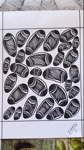 Easy Zentangle pattern #easy #zentangleart #naans