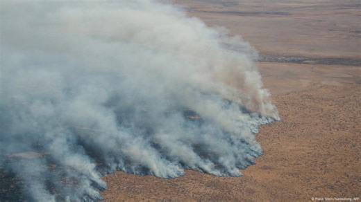 Namibia contains Etosha National Park wildfire