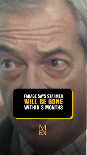 Nigel Farage says that Keir Starmer will be gone within three months. Nigel Farage opened Reform's campaign HQ in Denton and Gorton and also by candidate Matt Goodwin. Commenting on the Epstein files release and Sir Keir Starmer sacking Peter Mandelson, he said: "All the evidence that we’ve seen over the course of the last 24 hours, indicates he was briefed, he knew that not only had Peter Mandelson maintained a relationship with Jeffrey Epstein after his prison sentence for under age prostituti