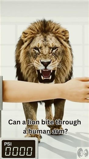 Can a Lion Break a Human Arm? (Bite force test) 🦁💪