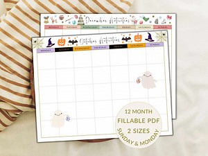 Monthly Activity Calendar Planner Fillable, Family Community Event Planner Senior Assisted Living Activities Printable Elderly Care December - Etsy