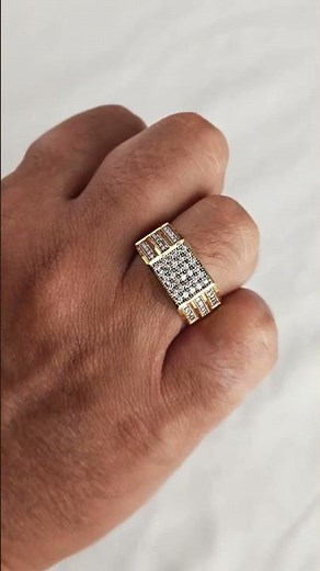 "Top Trend: Gold Plated Diamond Ring for Men" #sku_RG-19B-654