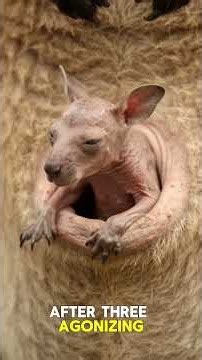 Born to Survive: The Incredible First Moments of a Baby Kangaroo#animals #wildlife