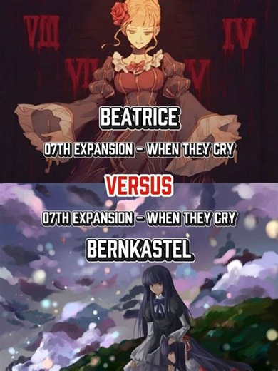 Beatrice vs Bernkastel / Rika | Writing - 07th Expansion - Umineko / Higurashi | Requested