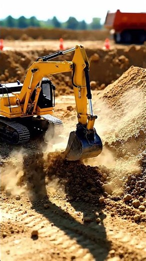 Miniature Construction Mayhem: Heavy Machinery Digging & Moving Dirt! 🚧🚜