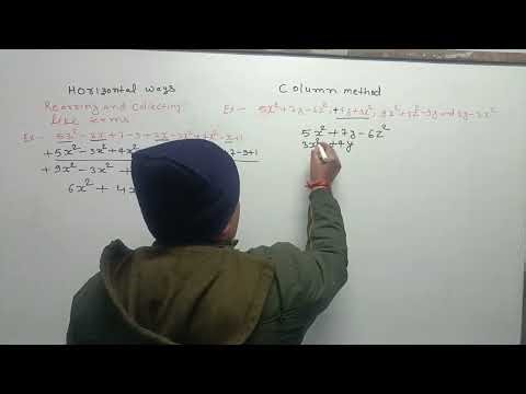 Addition of algebraic expressions.