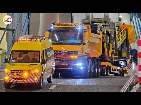 Mega Rc Construction CT116 Screening Plant in Action, Trucks, Excavator, Worksite