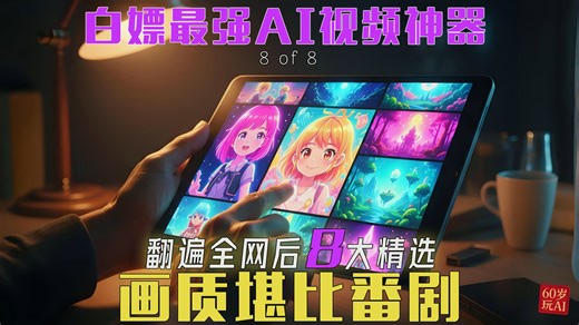 白嫖最强AI视频神器《Animon 搞定番剧级动漫风格，角色替换免费二次元AI视频生成！60 岁玩 AI 实测零成本视频生成》60 岁玩 AI，AI 工作流自动
