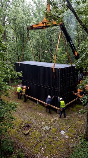 DIY & Crafts USA on Instagram: "Modern Container Home in the Forest"