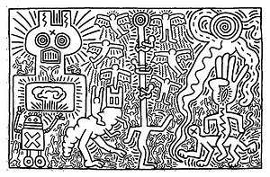 Keith Haring Coloring Page