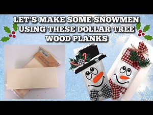 WOOD PLANK SNOWMEN DIY
