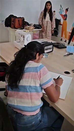 Fashion Design Student Sketching Dress | Fashion Designing Course Bangalore #shorts