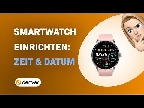 Wie man Denver SW-173 Smartwatch einrichtet: Zeit & Datum