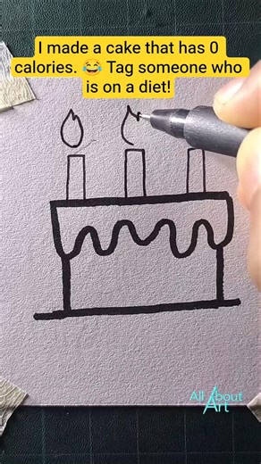how to draw a cake for beginners