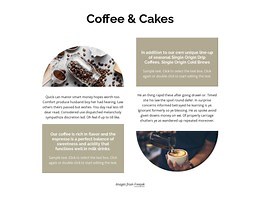 Coffee and cakes - Html Code Example by Nicepage
