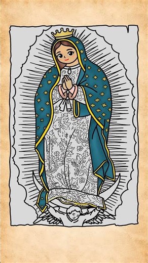 ✅ VIRGEN DE GUADALUPE #animation #sabiasque #educación #datoscurisos #asmr #religion #art
