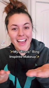 “Brave” ring inspired makeup! Watch the full video on my tiktok! I’ll be sure to have more informative videos coming, but today I wanted to post this since it’s my favorite color scheme, and goes perfectly with my signature rings by @groovelife! If y’all haven’t shopped my collection already, be sure to use “KVS16” for a discount!✨ | Katie Van Slyke