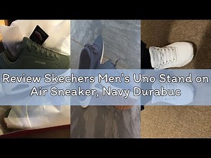 Review Skechers Men's Uno Stand on Air Sneaker, Navy Durabuck Trim, 10 UK