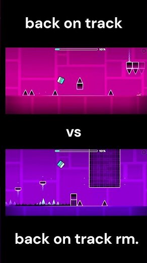 back on track remix vs back on track #gd #geometrydash