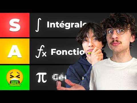 On juge les chapitres de Maths de terminale (Tier-List)