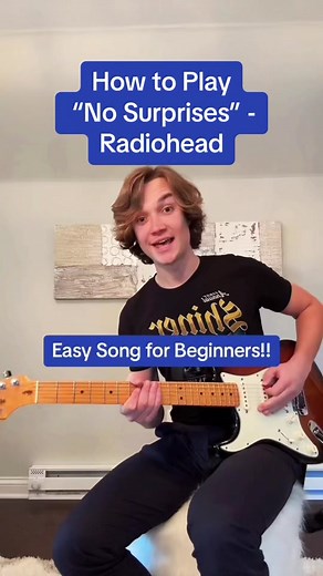 How to Play “No Surprises” - Radiohead 🎸 #guitartok #beginnerguitar #guitarlesson #guitartutorial #musiciansoftiktok #electricguitarcover #radiohead #nosurprises #fyp #foryou