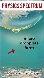 Micro Droplets Formation || Surface Tension Explained || Physics Experiment #shorts #physicsspectrum