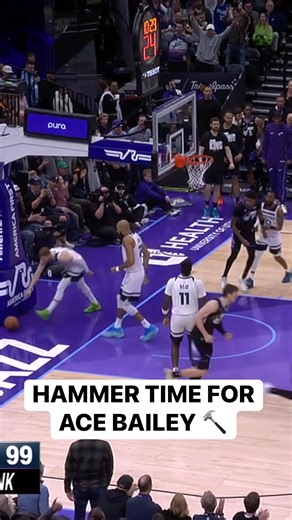 Ace Bailey DETONATES the rim with the HUGE POSTER SLAM! 💪💥 MIN-UTA on NBA League Pass Tap to Watch ➡️ https://www.nba.com/how-to-watch-game-redirect/0022500616?partnerRef=NBA&platform=Facebook&surface=Post | NBA