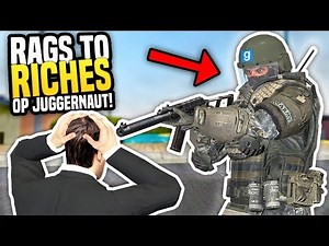 BECOMING AN OVERPOWERED JUGGERNAUT - Gmod DarkRP | Rags to Riches #5 (Juggernaut Roleplay)