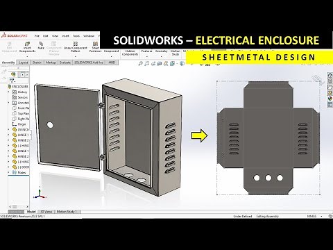 Solidworks | Sheetmetal design | Electrical Enclosure design | Tutorial for beginners