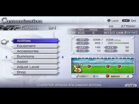 [ENG] Dissidia 012 [duodecim] - Final Fantasy - Fast leveling/EXP farm trick