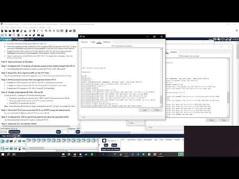 8.6.5 -Packet Tracer - Configure IP ACLs to Mitigate Attacks