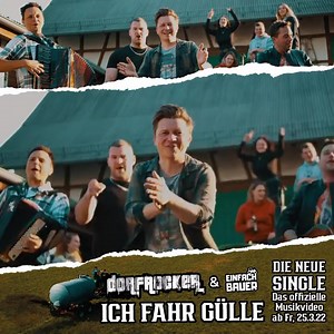 Unser neuer Song “Ich fahr Gülle” gemeinsam mit @einfach_bauer - Hier schon ein erster Vorgeschmack🚜 Das ganze Video gibts ab kommenden Freitag um 17 Uhr👍🏻🚜 #guelle #ichfahrguelle @alinas.landleben @hediii.91 @jonathan_agrar @cowgirl_sina @barbie_maegde | DORFROCKER