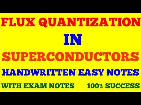 FLUX QUANTIZATION || FLUX QUANTIZATION IN SUPERCONDUCTORS || SUPERCONDUCTIVITY || WITH EXAM NOTES ||