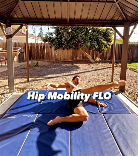 Hip Mobility FLO. Jiu Jitsu requires a ton of hip mobility. Here’s a two movement FLO that can be used as a warm up before training or home exercise on days you can’t make it to class. 1. Flare: Gymnastics movement. 2. 90/90 Switch 180 Degrees: S Mount related movement. MOVE BETTER#jiujitsuflo #jiujitsu #bjj #brazilianjiujitsu #grappling #martialarts #gymnastics #mobility #homeworkout | Jiu Jitsu FLO